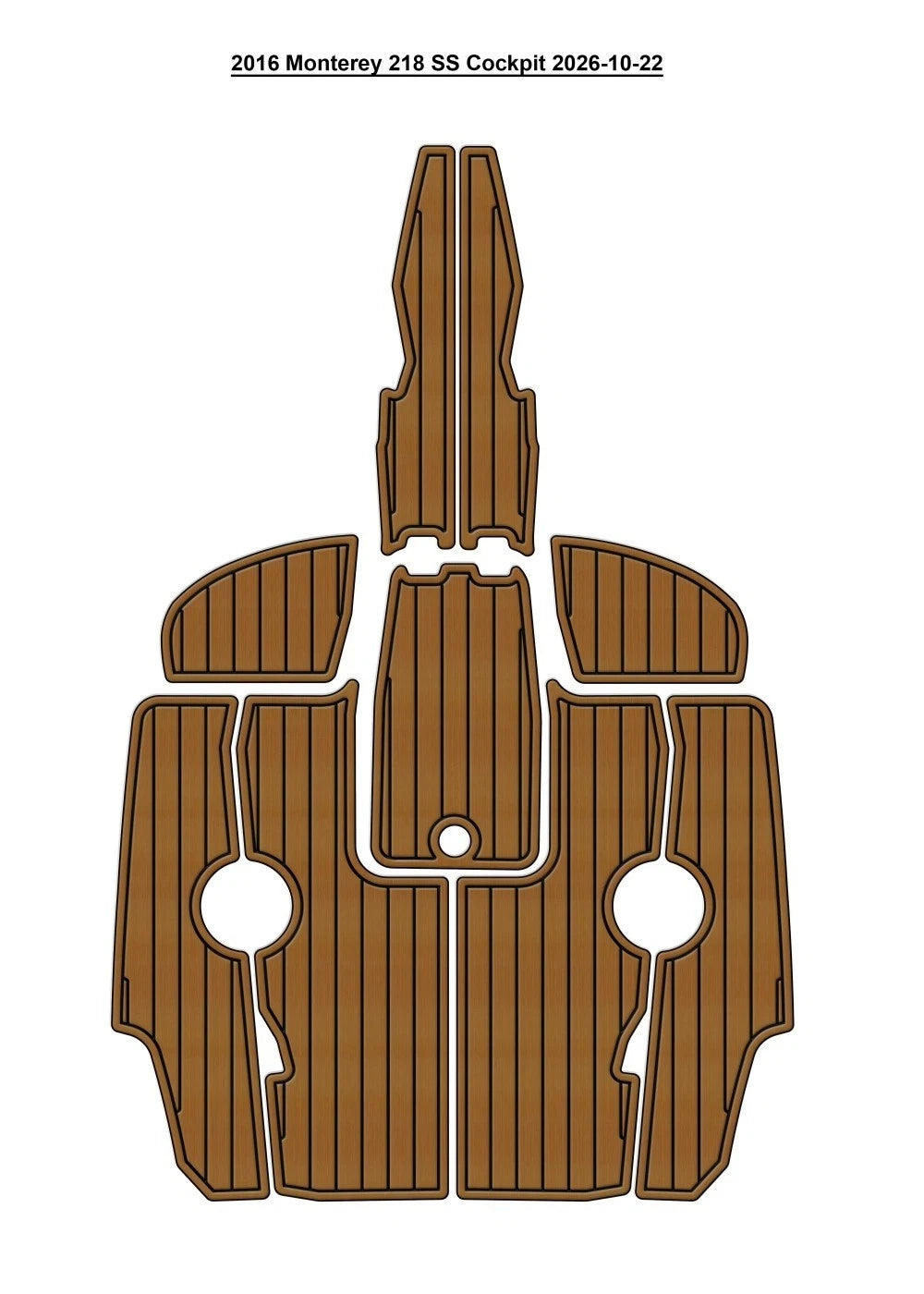 2016 Monterey 218 SS Cockpit Pad Traction Mats Eva Foam Boat Flooring Marine Decking Hzchione