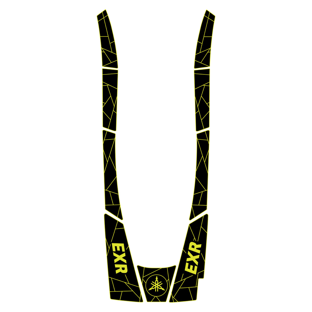 2017-2024 Yamaha EX/EX SPORT/EX DELUXE EVA Foam Boat Flooring Jet Ski Traction Mats Hzchione Black Neon Yellow-Fractal