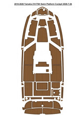 2018-2026 Yamaha 210 FSH Cockpit Traction Mats Eva Foam Boat Flooring Marine Decking Hzchione