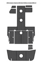 2018 Campion Explorer 682 Swim Platform Cockpit Traction Mats Eva Foam Boat Flooring Marine Decking