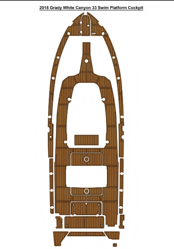 2018 Grady White Canyon 33 Swim Platform Cockpit Traction Mats Eva Foam Boat Flooring Marine Decking Hzchione