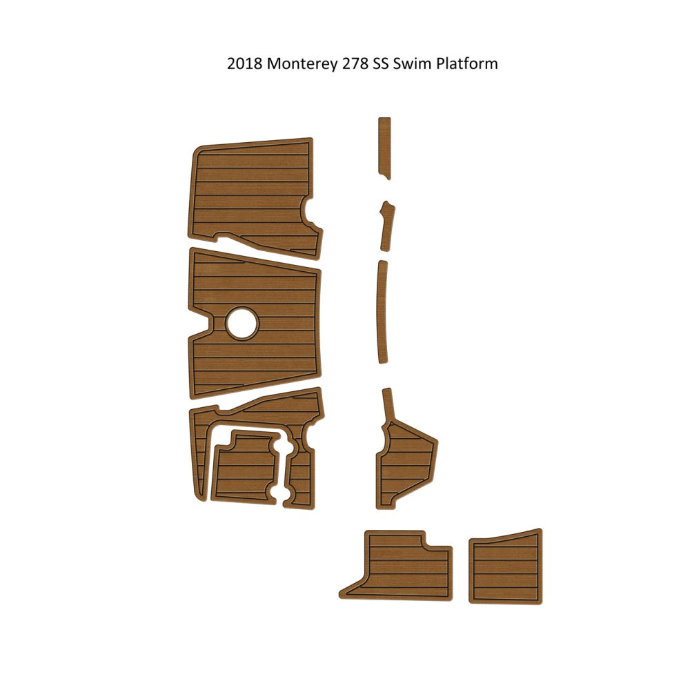 2018 Monterey 278 SS Swim Platform Step Pad Traction Mats Eva Foam Boat Flooring Marine Decking Hzchione