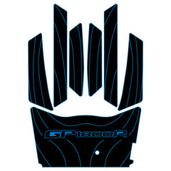 2017-2020 Yamaha GP1800 EVA Foam Boat Flooring Jet Ski Traction Mats Hzchione Black Blue-GP1800R