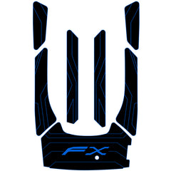 2012-2018 Yamaha FX HO EVA Foam Boat Flooring Jet Ski Traction Mats Hzchione Black Blue-FX