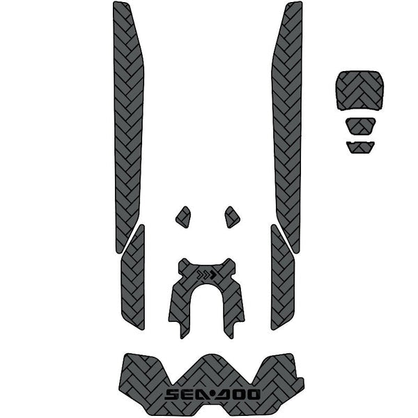 2019-2025 Sea Doo Wake Pro Customize Jet Ski Mats With Fuel Cap Hzchione Dark Gray Black-Rectangle