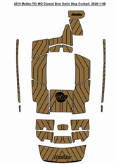 2019 Malibu TXi MO Closed Bow Swim Platform Cockpit Traction Mats Eva Foam Boat Flooring Marine Decking Hzchione