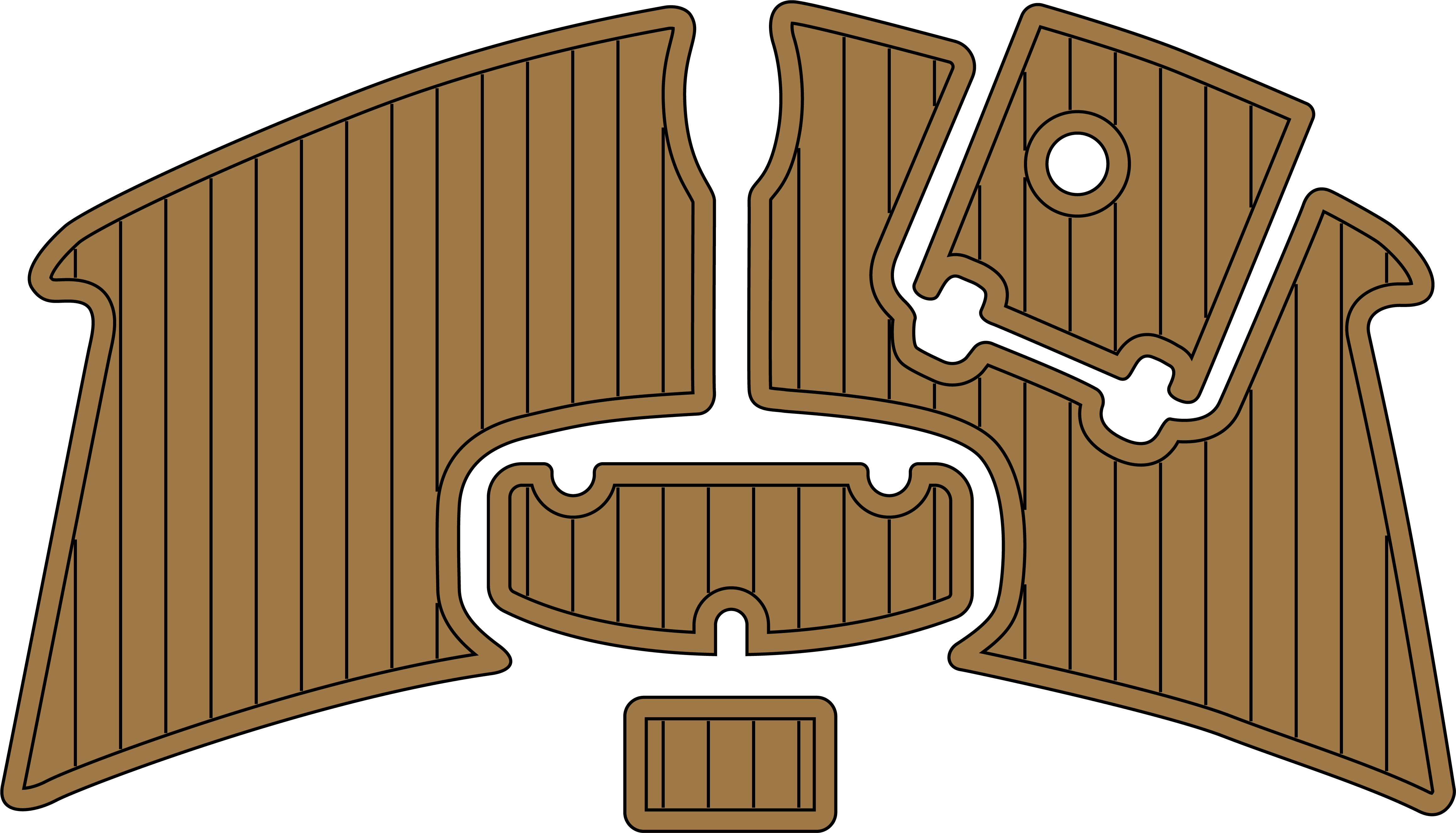 2020–2026 Tahoe 2150 Bow Traction Mats Eva Foam Boat Flooring Marine Decking Hzchione