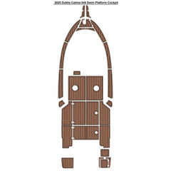 2020 Dubhe Calima 645 Swim Platform Cockpit Traction Mats Eva Foam Boat Flooring Marine Decking