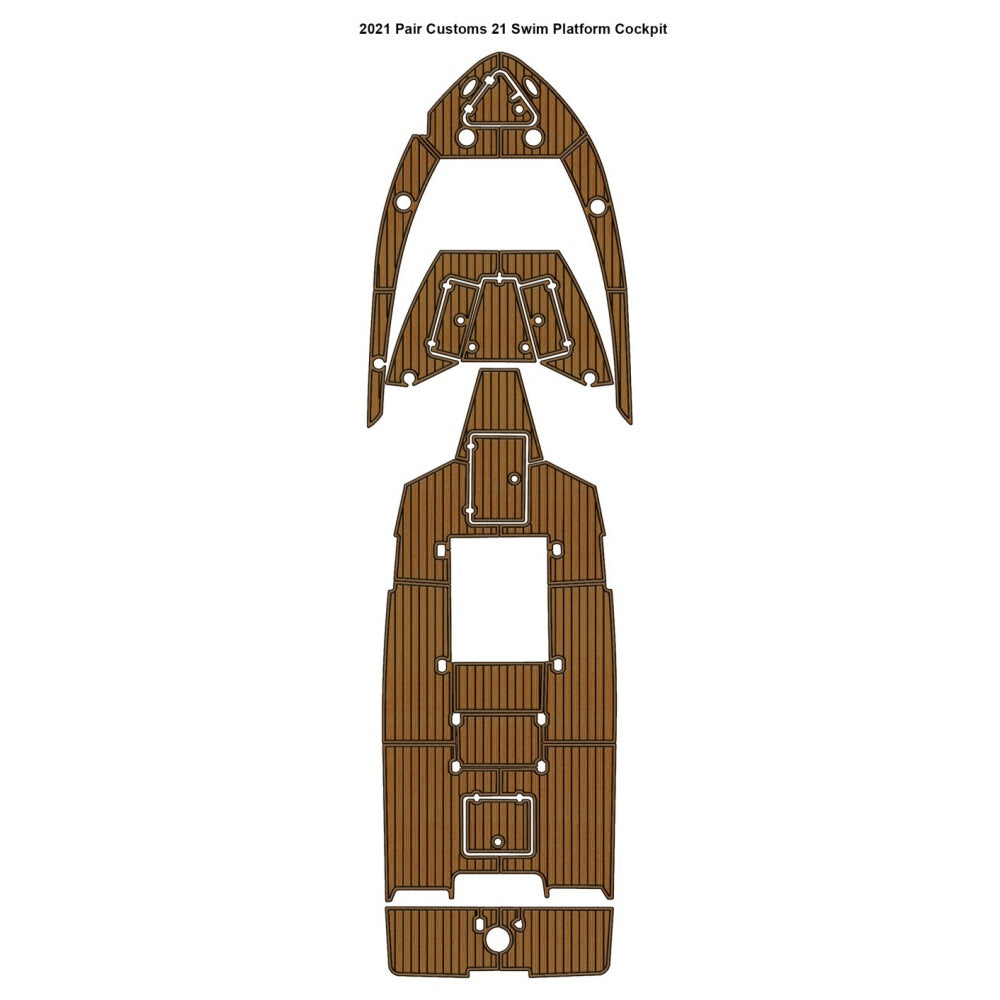 2021 Pair Customs 21 Swim Platform Cockpit Traction Mats Eva Foam Boat Flooring Marine Decking Hzchione