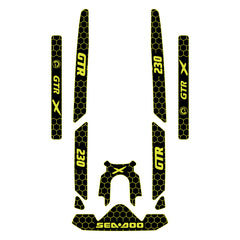 2020-2025 Sea Doo GTR 230 Customize Jet Ski Mats Non-Slip Motorboat Traction Mat Hzchione Black Neon Yellow