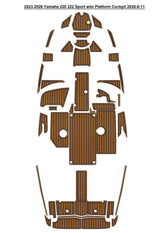 2023-2026 Yamaha 220 222 Sport Cockpit Pad Traction Mats Eva Foam Boat Flooring Marine Decking Hzchione