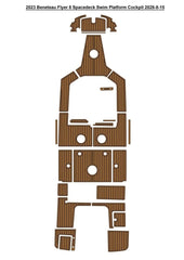 2023 Beneteau Flyer 8 Spacedeck Cockpit Pad Traction Mats Eva Foam Boat Flooring Marine Decking