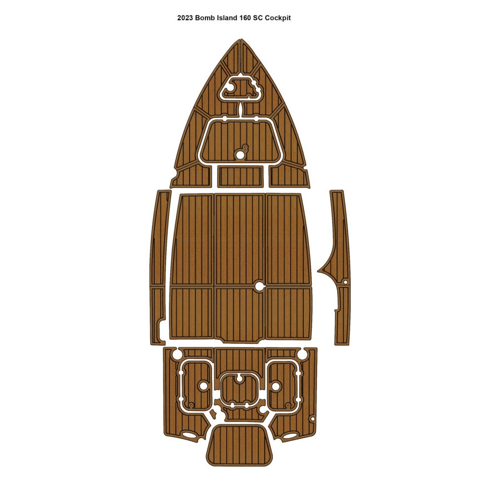 2023 Bomb Island 160 SC Cockpit Traction Mats Eva Foam Boat Flooring Marine Decking Hzchione