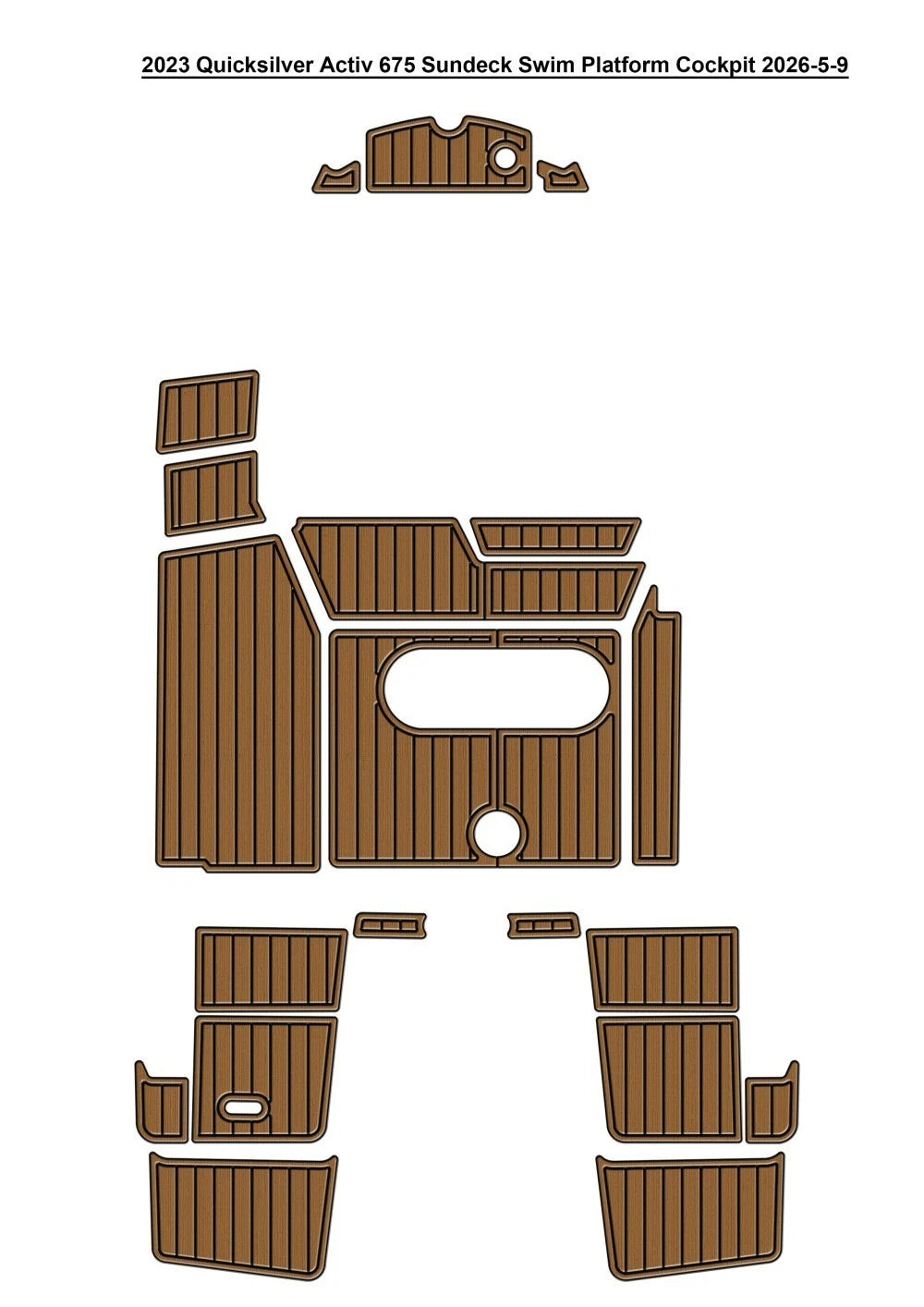 2023 Quicksilver Activ 675 Cockpit Pad Traction Mats Eva Foam Boat Flooring Marine Decking Hzchione