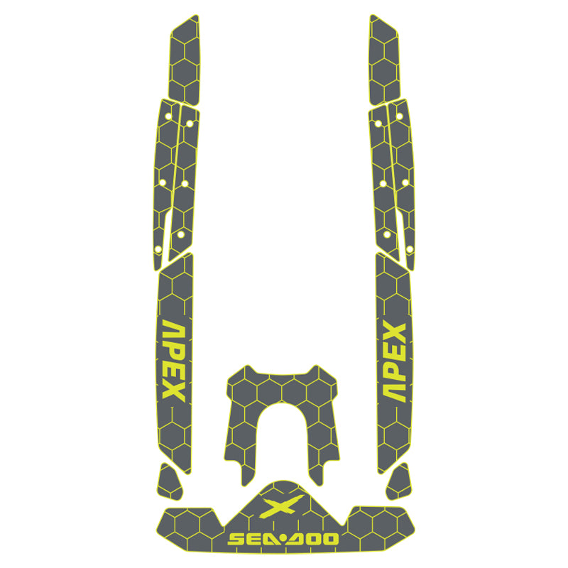 2023 Sea Doo RXP-X 300 APEX Customize Jet Ski Mats Non-Slip Motorboat Traction Mat Hzchione Charcoal Gray Neon Yellow