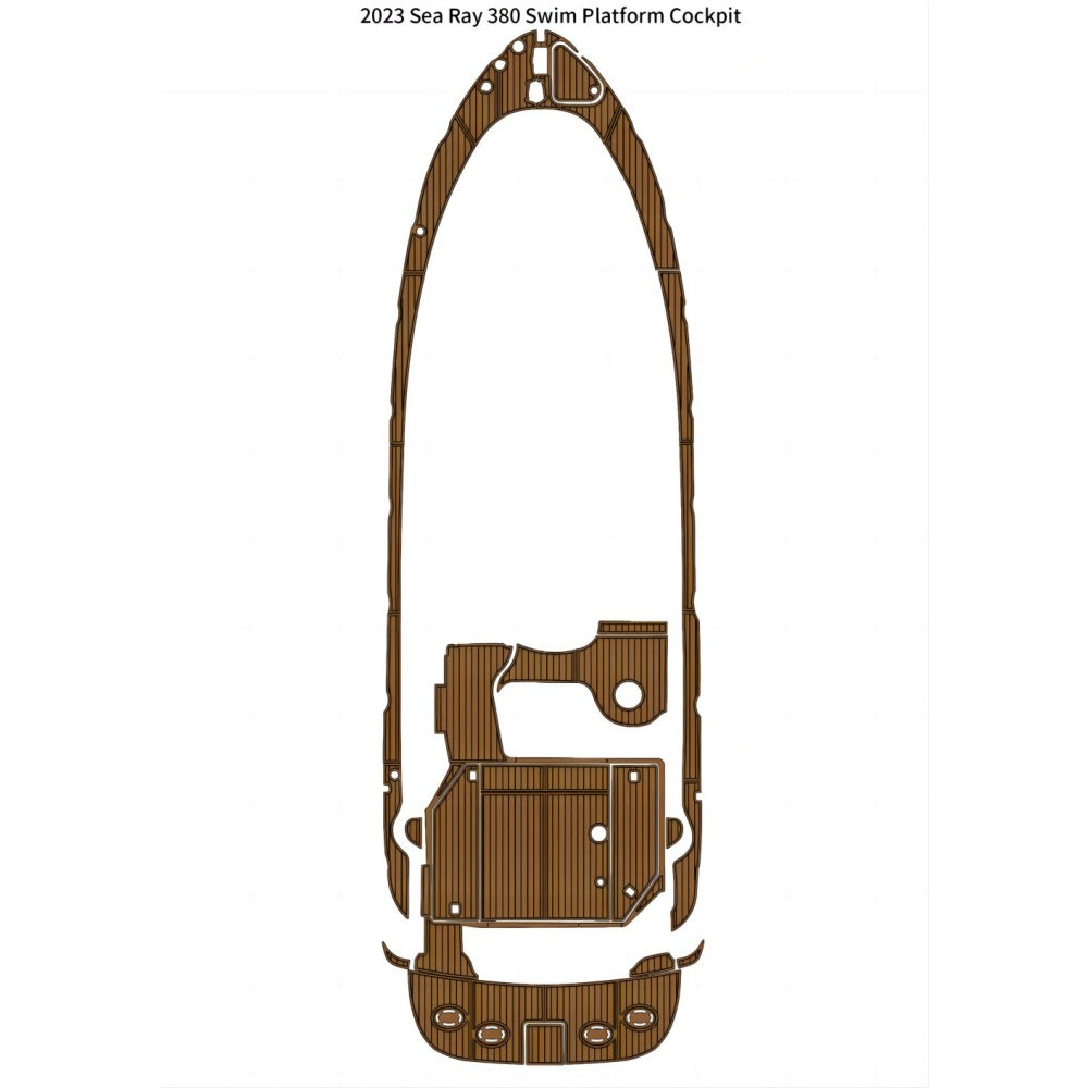 2023 Sea Ray 380 Swim Platform Cockpit Pad Traction Mats Eva Foam Boat Flooring Marine Decking Hzchione