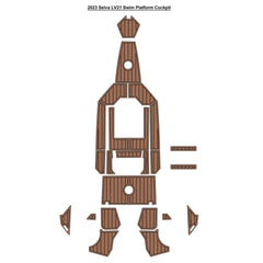 2023 Selva LV21 Swim Platform Cockpit Traction Mats Eva Foam Boat Flooring Marine Decking Hzchione