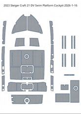 2023 Steiger Craft 21 DV Swim Platform Cockpit Traction Mats Eva Foam Boat Flooring Marine Decking Hzchione