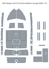 2023 Steiger Craft 21 DV Swim Platform Cockpit Traction Mats Eva Foam Boat Flooring Marine Decking Hzchione