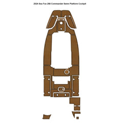 2024 Sea Fox 268 Commander Swim Platform Cockpit Traction Mats Eva Foam Boat Flooring Marine Decking