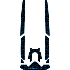 2020-2025 Sea-Doo WAKE PRO 170 Customize Jet Ski Mats Non-Slip Motorboat Traction Mat Hzchione Black Blue-Polygon