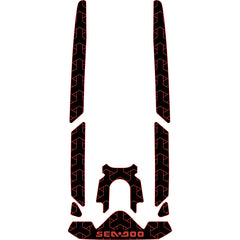 2020-2025 Sea-Doo WAKE PRO 170 Customize Jet Ski Mats Non-Slip Motorboat Traction Mat Hzchione Black Red-Polygon