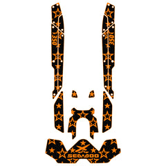 2026-2027 Sea Doo RXT-X 350/ GTX Limited 350 Customize Jet Ski Traction Mats Hzchione Black Orange Stars