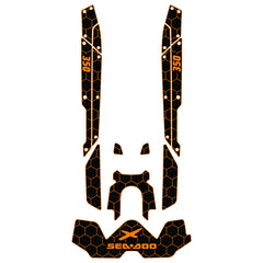 2026-2027 Sea Doo RXT-X 350/ GTX Limited 350 Customize Jet Ski Traction Mats Hzchione Black Orange-Hexagon