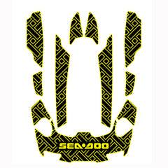 2009-2016 Sea Doo RXT is + as 255 + 260 Customize Jet Ski Mats Non-Slip Motorboat Traction Mat Hzchione Black Yellow-Rectangle