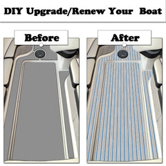 Hzchione EVA Foam Boat Flooring Hydroturf Sea Decking Boats Slotted U-Groove Texture For Yacht Motorboat RV Golf Cart Pool Cooler Top Hzchione