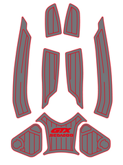 2016-2017 Sea Doo GTX Ltd 215 + 230 + 300 Customize Jet Ski Mats Non-Slip Motorboat Traction Mat Hzchione Dark Gray Red