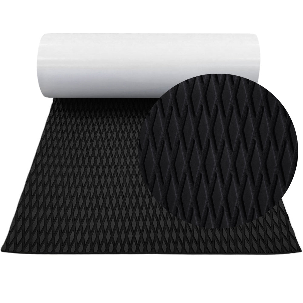 Hzchione Sufboard Mat Small Diamond EVA Foam Boat Deck Marine Carpet For Yacht Boat Kayak Decking Golf Cart Fishing Boat RV Hzchione 31.5"*21.7" Black
