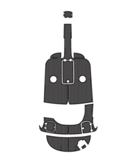 2008 Monterey 194 FS Traction Mats Eva Foam Boat Flooring Marine Decking Hzchione Dark Gray Black