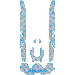 2025 Sea Doo RXT-X Customize Jet Ski Mats Non-Slip Motorboat Traction Mat Hzchione Light Gray Blue-Rectangle