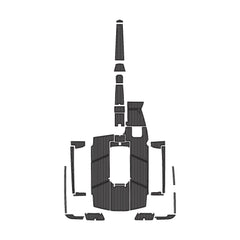 2016-2018 MasterCraft Prostar Swim Platform Cockpit Pad EVA Teak Decking Mat Hzchione Faux Teak Drak Gray Black