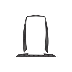 2020 Tige 23ZX Swim Platform Cockpit Pad EVA Teak Decking Mat Hzchione Faux Teak Drak Gray Black