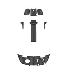 Chaparral 233 Explorer Swim Platform Cockpit Pad EVA Teak Decking Mat Hzchione Faux Teak Drak Gray Black