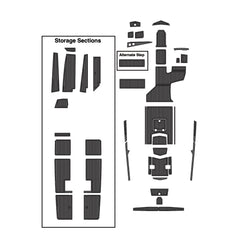 2019 Tige ZX1 Eva Foam Boat Flooring Faux Teak Boat Deck Foam Boat Decking Marine Mat Cockpit Swim Platform Pads Hzchione Drak Gray Black