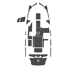 2016-2017 AXIS A20 Swim Platform Cockpit Pad EVA Teak Decking Mat Hzchione Faux Teak Drak Gray Black