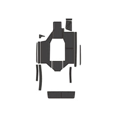 1990 Supra Mariah Swim Platform Cockpit Pad EVA Teak Decking Mat Hzchione Faux Teak Drak Gray Black