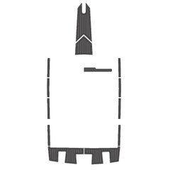 1989 MasterCraft Prostar 190 Swim Platform Cockpit Pad EVA Teak Decking Mat Hzchione Faux Teak Drak Gray Black