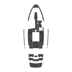 2019 Malibu TXi(Open Bow) Eva Foam Boat Flooring Faux Teak Boat Deck Foam Boat Decking Marine Mat Cockpit Swim Platform Pads Hzchione Drak Gray Black