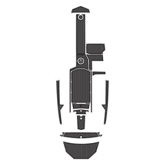 2016-2018 Supra SA Swim Platform Cockpit Pad EVA Teak Decking Mat Hzchione Faux Teak Drak Gray Black