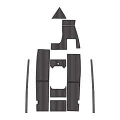 1999 Mastercraft Sportstar Swim Platform Cockpit Pad EVA Teak Decking Mat Hzchione Faux Teak Drak Gray Black