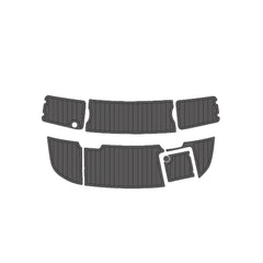 2003 Chaparral 200 SSI Swim Platform Cockpit Pad Boat Kit EVA Boat Flooring Foam Decking Mat Hzchione Drak Gray Black Faux Teak