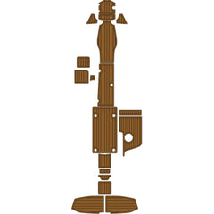 2010-2014 Yamaha 240/242 Swim Platform Cockpit Pad Boat Kit EVA Boat Flooring Foam Decking Mat Hzchione Light Brown + Black