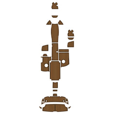 2015-2021 Yamaha 240/242 Swim Platform Cockpit Pad Boat Kit EVA Boat Flooring Foam Decking Mat Hzchione Light Brown + Black