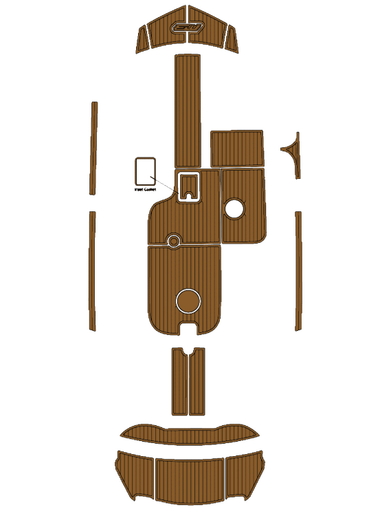 2018 MB Sports B52 23 Traction Mats Eva Foam Boat Flooring Marine Decking Hzchione Brown Black