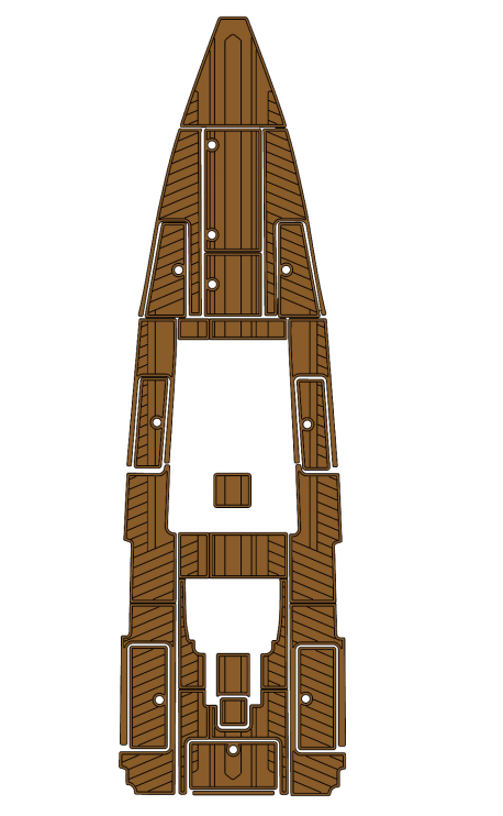 2012 Blackwater 36' Traction Mats Eva Foam Boat Flooring Marine Decking Hzchione Brown Black