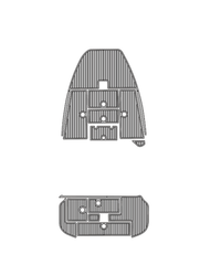 2008 Ranger 188VS Traction Mats Eva Foam Boat Flooring Marine Decking Hzchione Light Grey Black